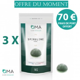 Spiruline surgelée / 3 x sachet de140 g